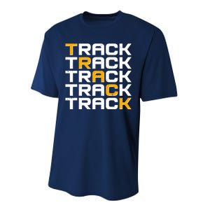 Cool Modern Track & Field Pattern Performance Sprint T-Shirt