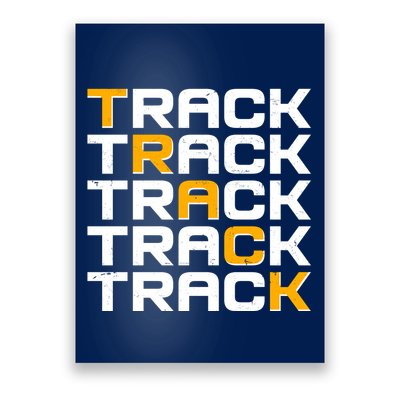 Cool Modern Track & Field Pattern Poster