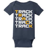 Cool Modern Track & Field Pattern Baby Bodysuit