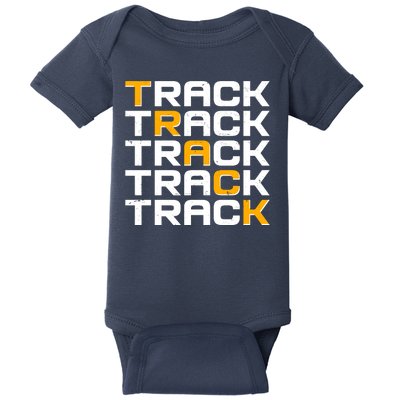 Cool Modern Track & Field Pattern Baby Bodysuit