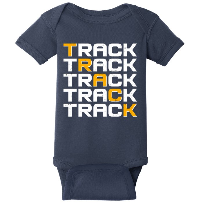 Cool Modern Track & Field Pattern Baby Bodysuit