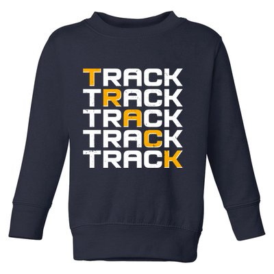 Cool Modern Track & Field Pattern Toddler Sweatshirt