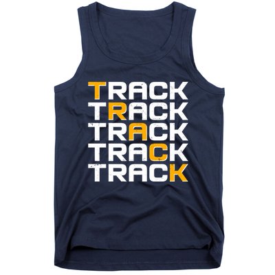 Cool Modern Track & Field Pattern Tank Top
