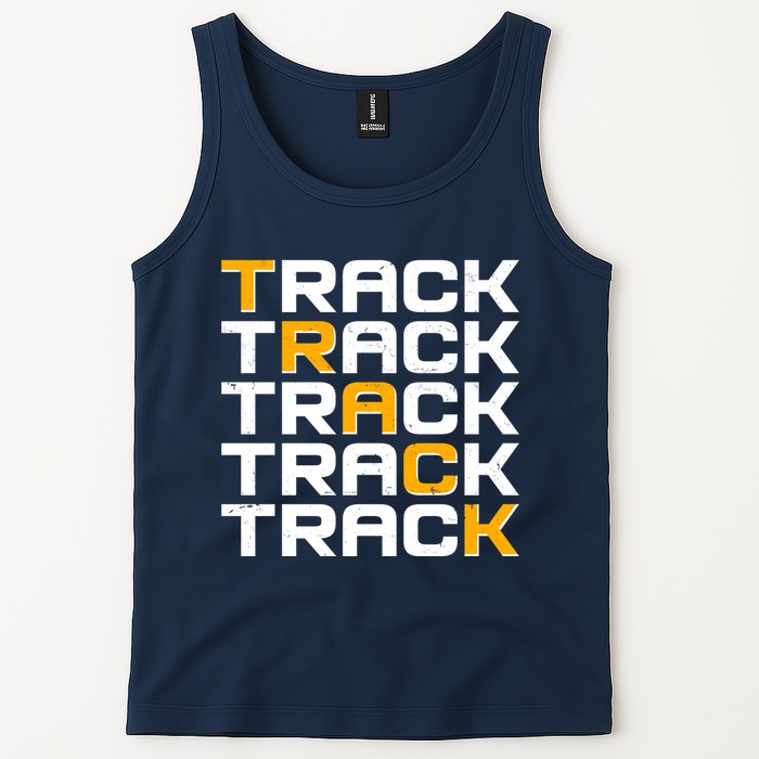 Cool Modern Track & Field Pattern Tank Top