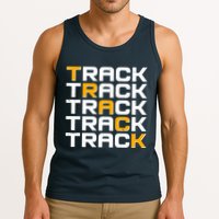 Cool Modern Track & Field Pattern Tank Top