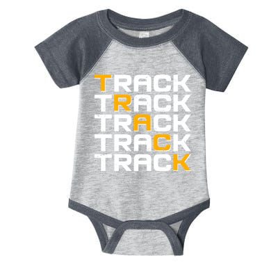 Cool Modern Track & Field Pattern Infant Baby Jersey Bodysuit