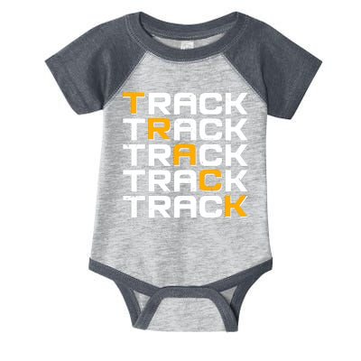 Cool Modern Track & Field Pattern Infant Baby Jersey Bodysuit