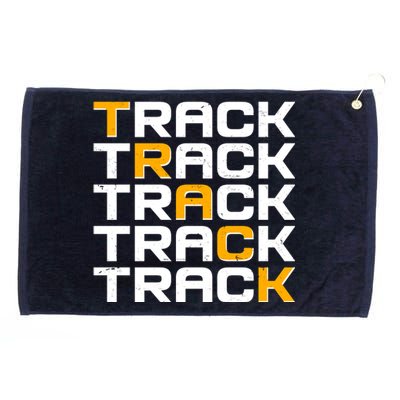 Cool Modern Track & Field Pattern Grommeted Golf Towel