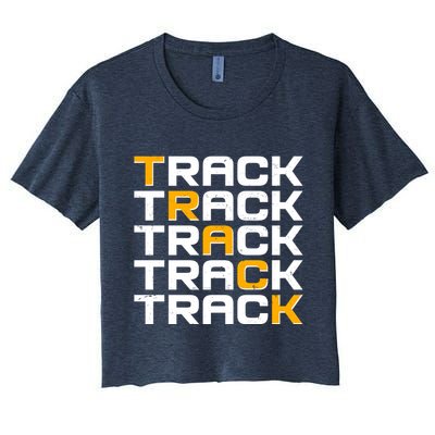 Cool Modern Track & Field Pattern Crop Top