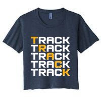 Cool Modern Track & Field Pattern Crop Top