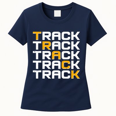 Cool Modern Track & Field Pattern Womens T-Shirt
