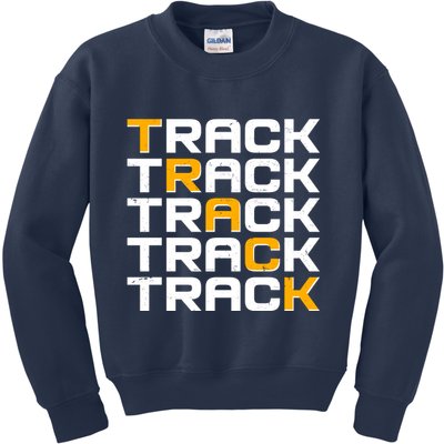 Cool Modern Track & Field Pattern Kids Sweatshirt