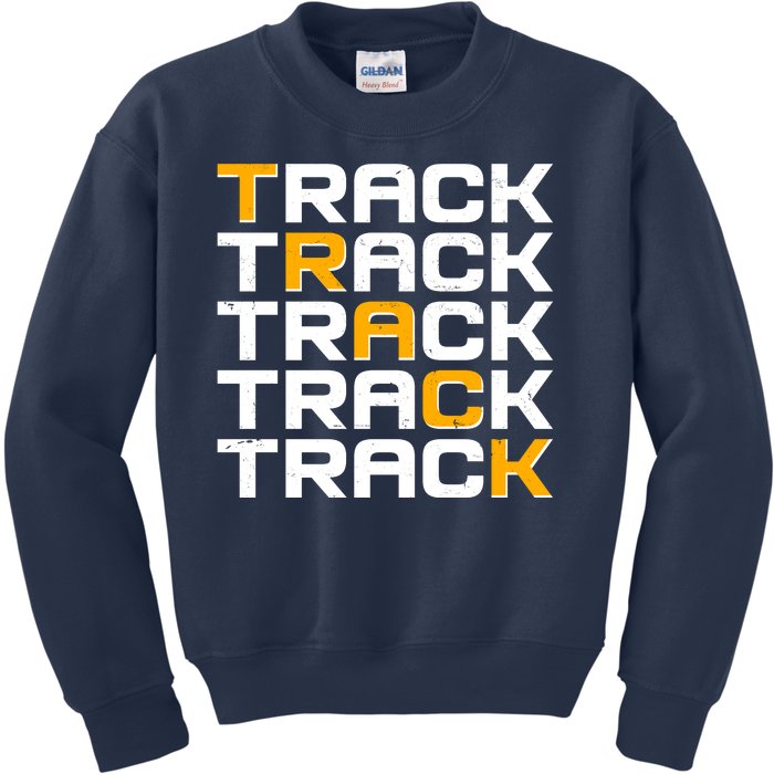 Cool Modern Track & Field Pattern Kids Sweatshirt