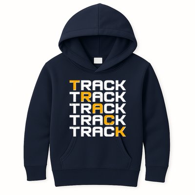Cool Modern Track & Field Pattern Kids Hoodie