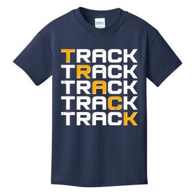 Cool Modern Track & Field Pattern Kids T-Shirt