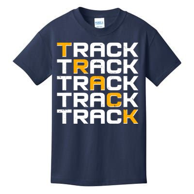 Cool Modern Track & Field Pattern Kids T-Shirt