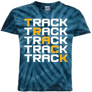 Cool Modern Track & Field Pattern Kids Tie-Dye T-Shirt