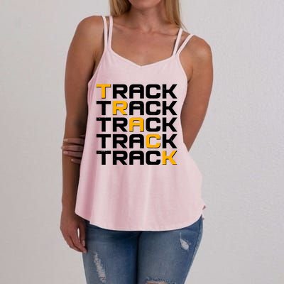 Cool Modern Track & Field Pattern Women's Strappy Tank