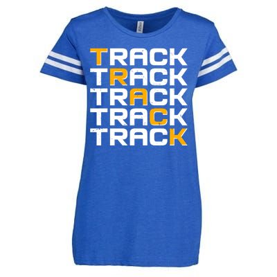 Cool Modern Track & Field Pattern Enza Ladies Jersey Football T-Shirt