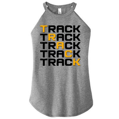 Cool Modern Track & Field Pattern Women's Perfect Tri Rocker Tank