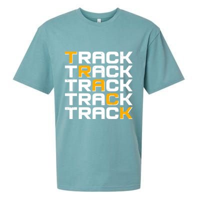 Cool Modern Track & Field Pattern Sueded Cloud Jersey T-Shirt