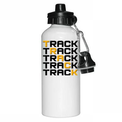 Cool Modern Track & Field Pattern Aluminum Water Bottle