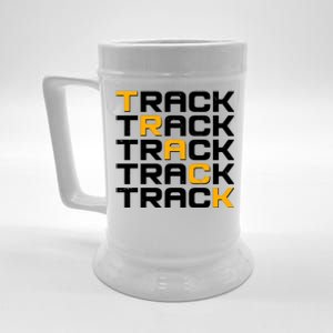 Cool Modern Track & Field Pattern Beer Stein