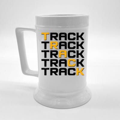 Cool Modern Track & Field Pattern Beer Stein