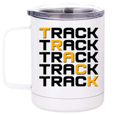 Cool Modern Track & Field Pattern 12 oz Stainless Steel Tumbler Cup