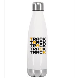 Cool Modern Track & Field Pattern Stainless Steel Insulated Water Bottle