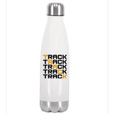 Cool Modern Track & Field Pattern Stainless Steel Insulated Water Bottle