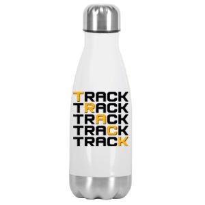 Cool Modern Track & Field Pattern Stainless Steel Insulated Water Bottle