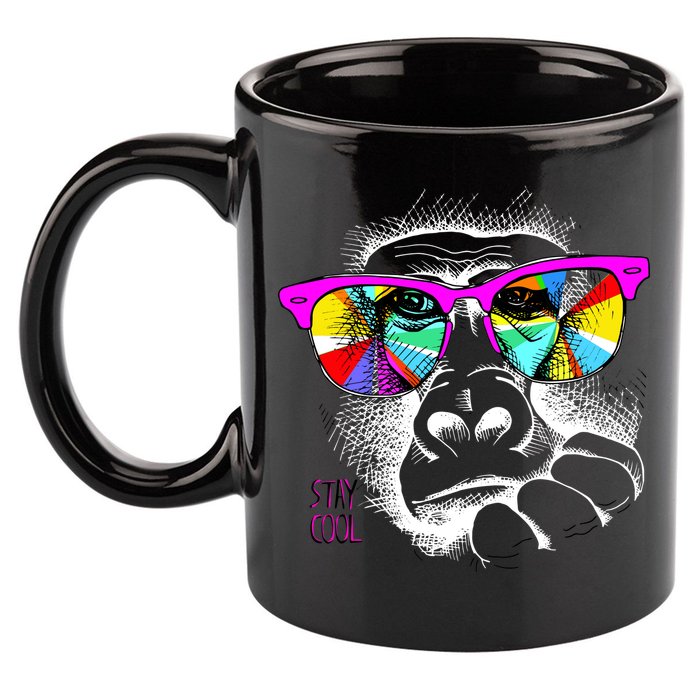 Cool Monkey 11oz C Handle Ceramic Mug
