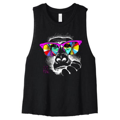 Cool Monkey Women's Racerback Cropped Tank