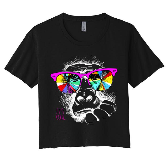 Cool Monkey Women's Crop Top Tee