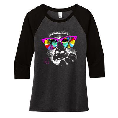 Cool Monkey Women's Tri-Blend 3/4-Sleeve Raglan Shirt