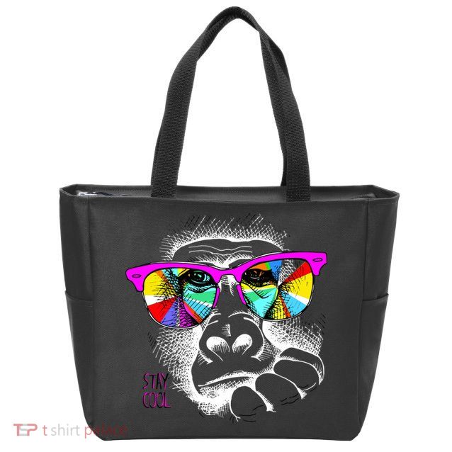 Cool Monkey Zip Tote Bag