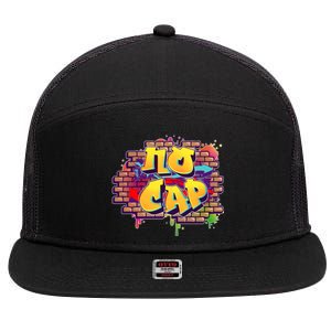 Cool No Cap Wall Graffiti  7 Panel Mesh Trucker Snapback Hat