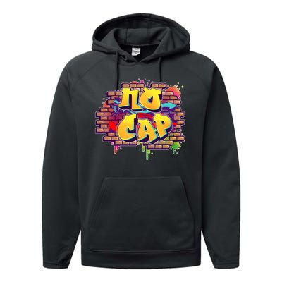 Cool No Cap Wall Graffiti  Performance Fleece Hoodie