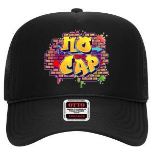 Cool No Cap Wall Graffiti  High Crown Mesh Back Trucker Hat