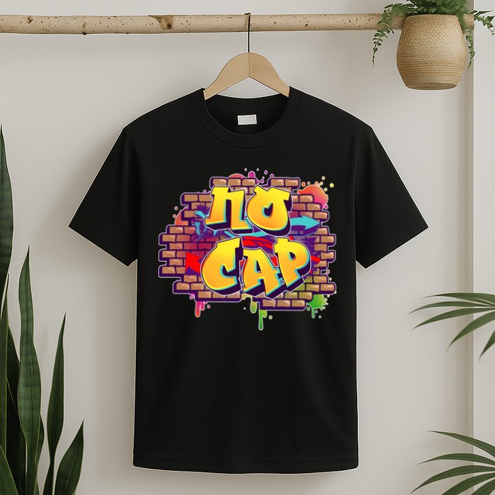 Cool No Cap Wall Graffiti  T-Shirt