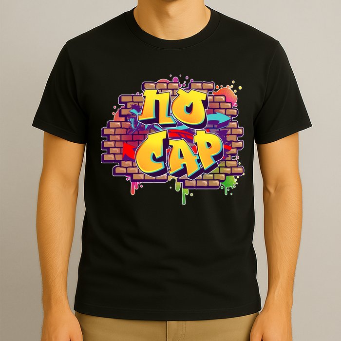 Cool No Cap Wall Graffiti  T-Shirt