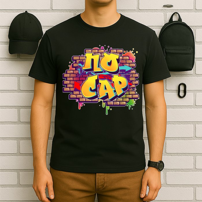 Cool No Cap Wall Graffiti  T-Shirt