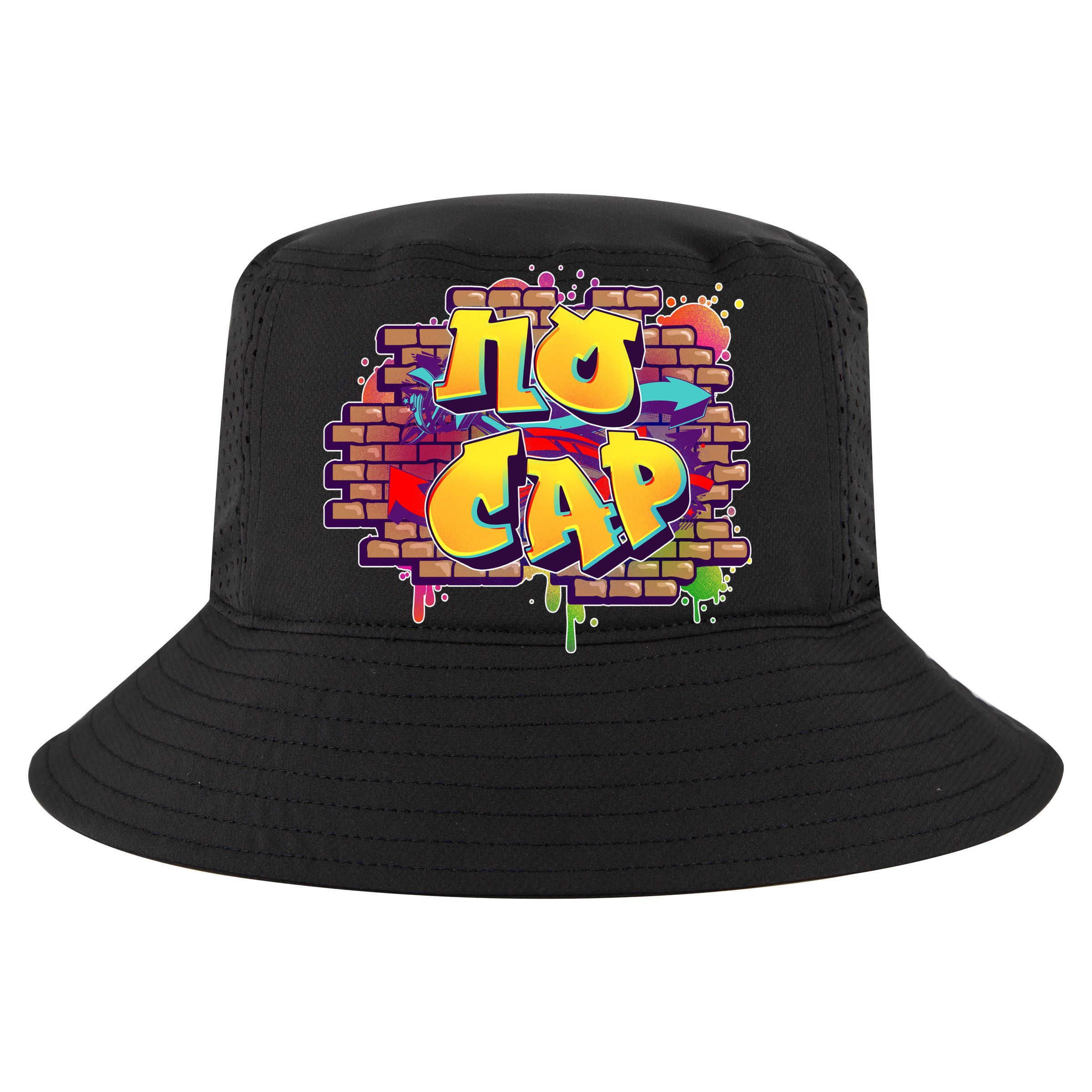 Cool No Cap Wall Graffiti  Sustainable Bucket Hat