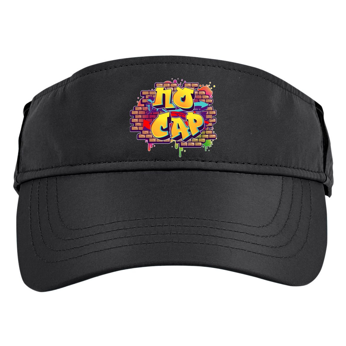 Cool No Cap Wall Graffiti  Adult Drive Performance Visor