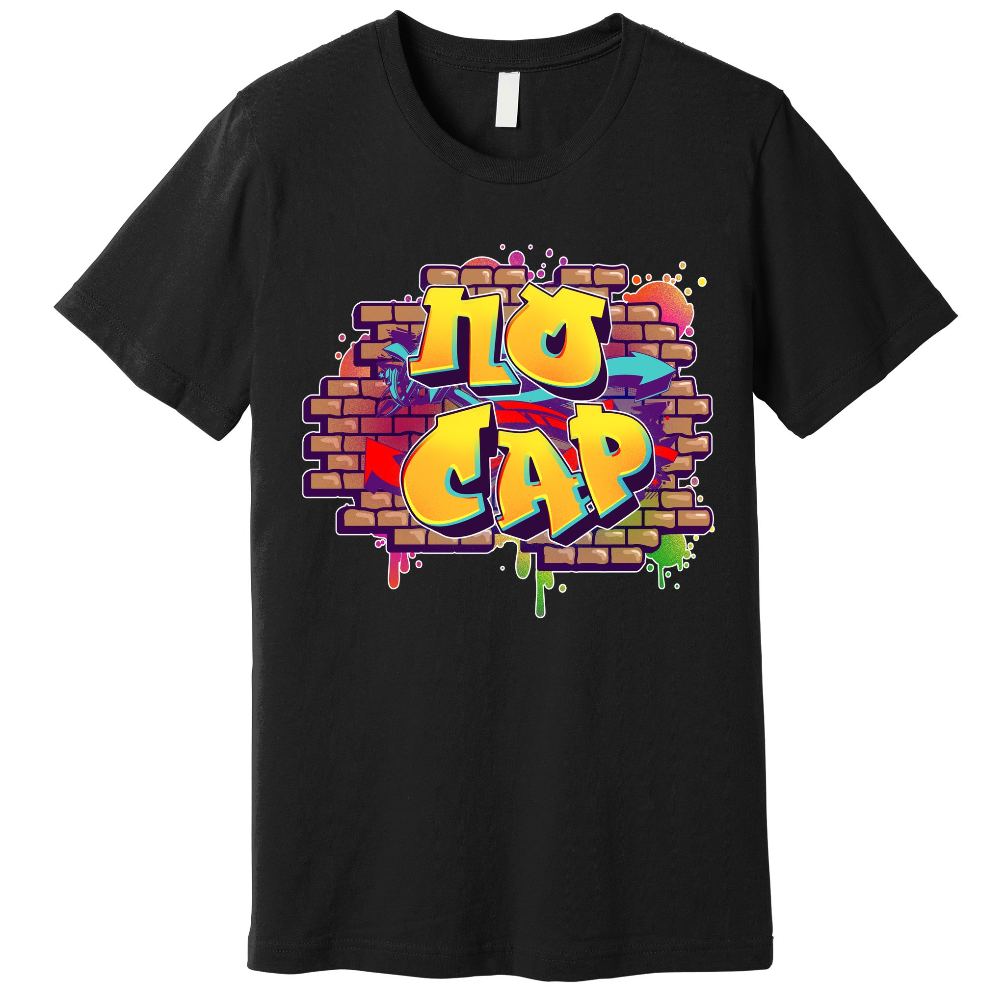 Cool No Cap Wall Graffiti  Premium T-Shirt