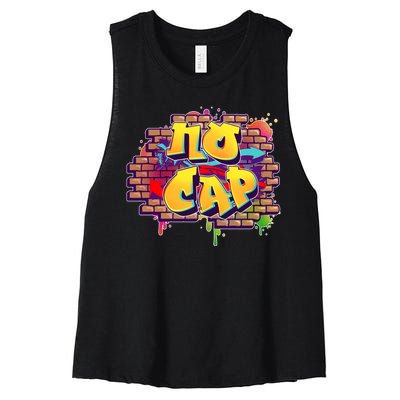 Cool No Cap Wall Graffiti  Women's Racerback Cropped Tank