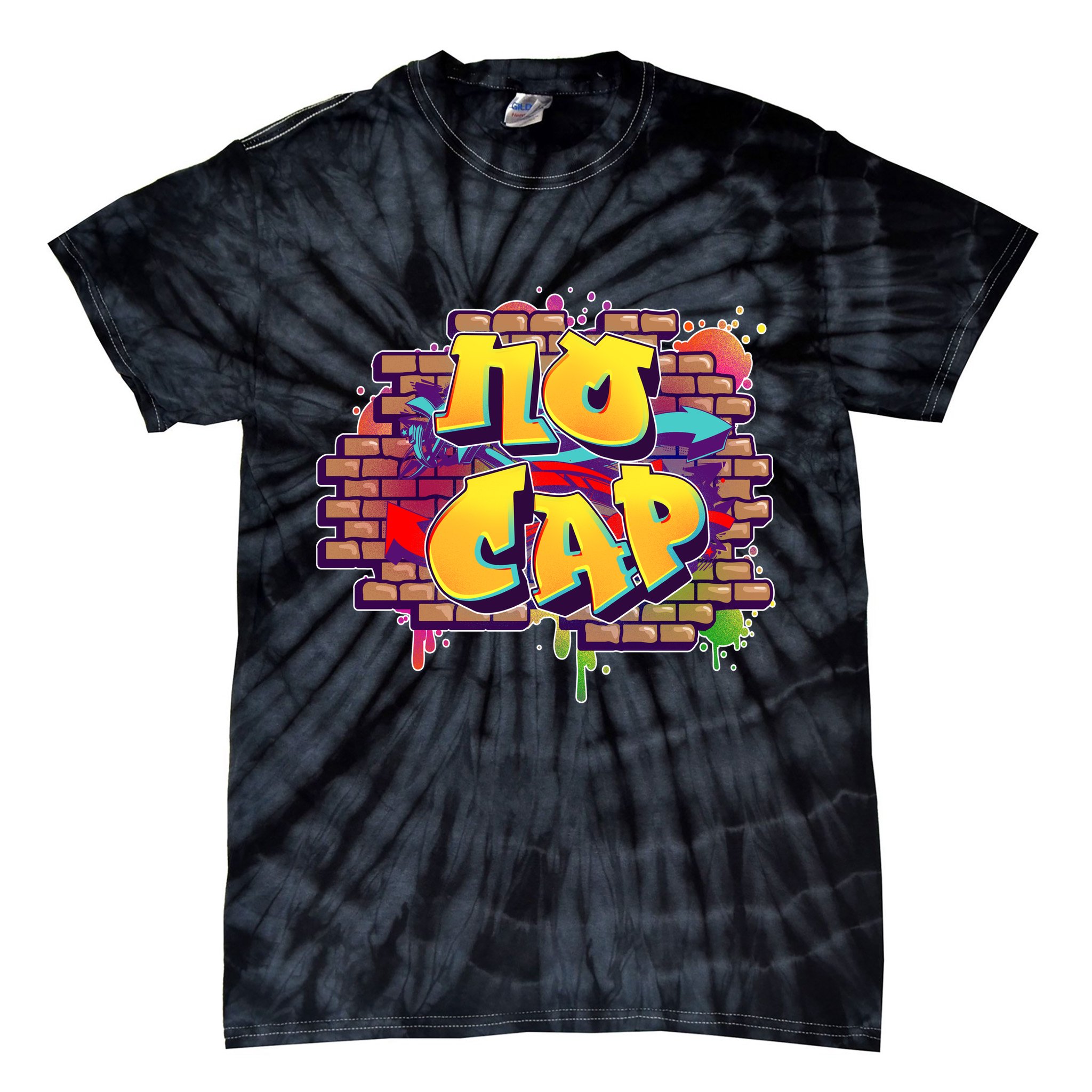 Cool No Cap Wall Graffiti  Tie-Dye T-Shirt