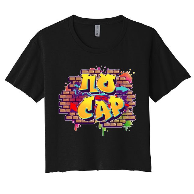Cool No Cap Wall Graffiti  Women's Crop Top Tee