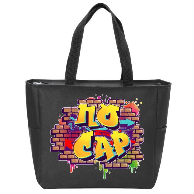 Cool No Cap Wall Graffiti  Zip Tote Bag